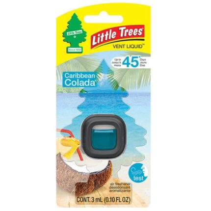 خوشبوکننده کلیپسی لیتل تریس CARIBBEAN COLADA حجم 3 میلی‌لیتر، رایحه نارگیل و آناناس، مناسب نصب روی دریچه تهویه خودرو
