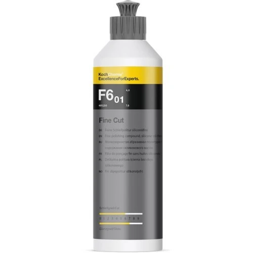 پولیش متوسط کخ کیمی F6.01 Fine Cut حجم 250 میلیلیتر مخصوص حذف خط و خش و براقسازی بدنه خودرو