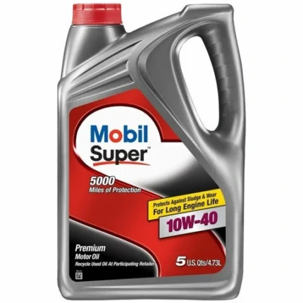 روغن موتور خودرو موبیل سوپر Mobil Super 10W-40 SP حجم 4.73 لیتر مناسب موتورهای بنزینی با عملکرد بالا و محافظت عالی در برابر سایش و دمای بالا