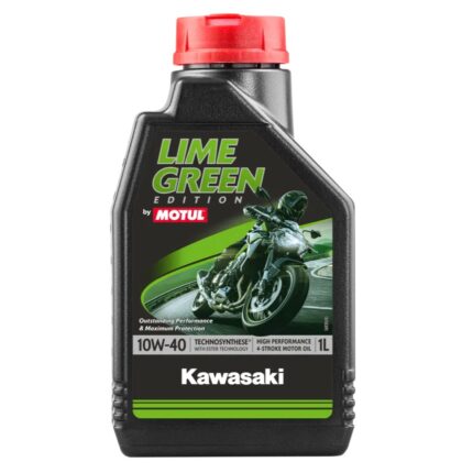 روغن موتور موتورسیکلت موتول Kawasaki Lime Green 10W-40 4T فول سنتتیک 1 لیتری