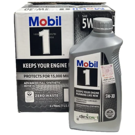 روغن موتور موبیل 1 Mobil 1 Advanced Full Synthetic 5W-30 API SQ حجم 946 میلی‌لیتر
