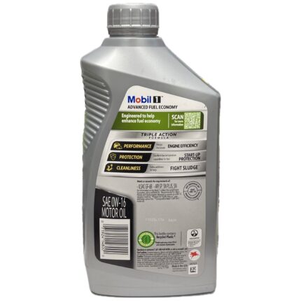 روغن موتور موبیل 1 مدل Advanced Fuel Economy 0W-16 حجم 946 میلی‌لیتر